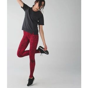 lululemon athletica Red Leggings Sleek Performance Fit